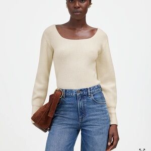 Madewell square neck sweater
